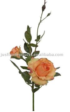 Polyester flower, 50cmH Artificial Rose Spray, Silk Rose, High Quality Rose