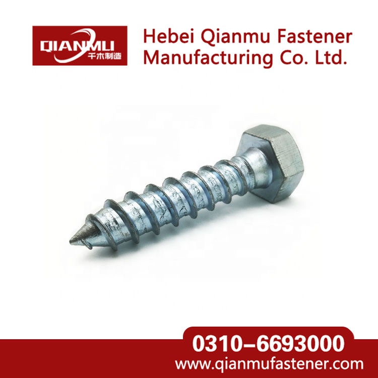 Electro Galvanized Wood Screw DIN571 good quality and best price  handan factory