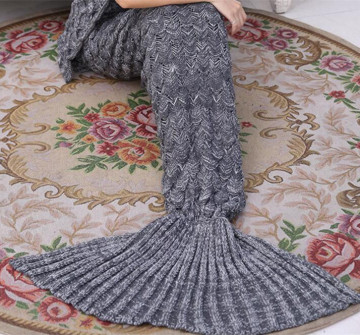 Gray Mermaid blanket adult blanket fish tail blanket