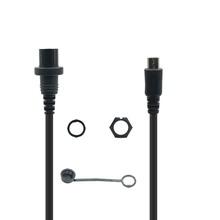 Bofan 3ft USB3.1 Type C Man tot vrouwelijk USB vrouwelijk paneel schroefbevestiging schroefdraad snellaadkabels met hoge kwaliteit