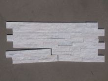 Internal wall white quartz thinner stone strips