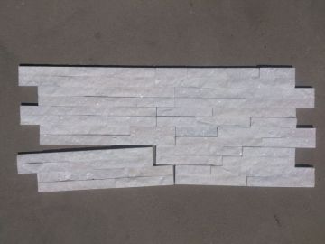 Internal wall white quartz thinner stone strips