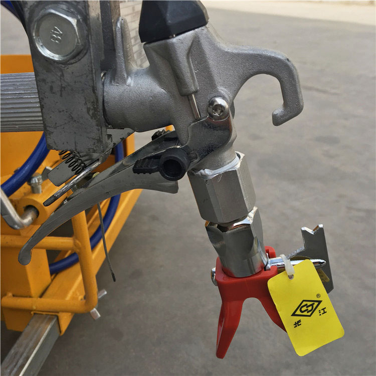 detail of road line marking machine