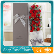 preserved red soap carnation flower for mother's day gift