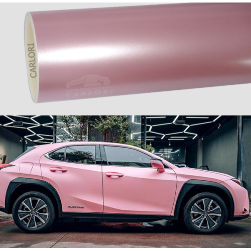 Satīna metālisks Sakura rozā automašīna vinila apvalks