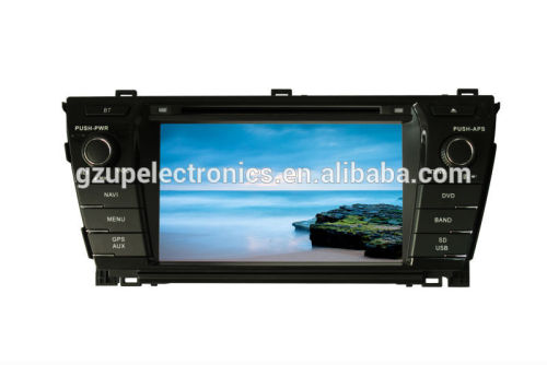 Left-hand-drive double din car dvd player for Toyota Corolla 2014, with GPS, BLUETOOTH, STEERING WHEEL CONTROL, TOUCH SCREEN