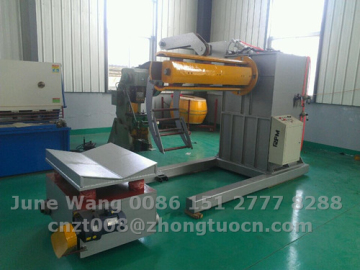 hydraulic decoiler with loading car used for machine