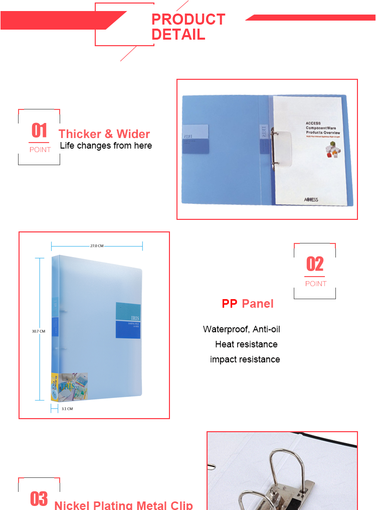 Office file paper material A3 A4 3 inch lever arch folder file