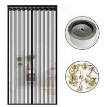 Customizable Magic Seal Magnetic Mesh Bug Screen Door with Strong Magnets and Insect Proof Curtain