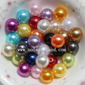 Runde Perlen aus ABS-Kunststoff Faux Imitation Jewelry Pearl in Bulk