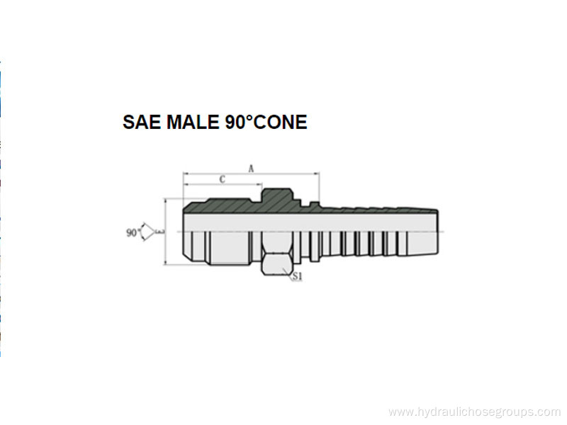 SAE Male 90°Cone 17811