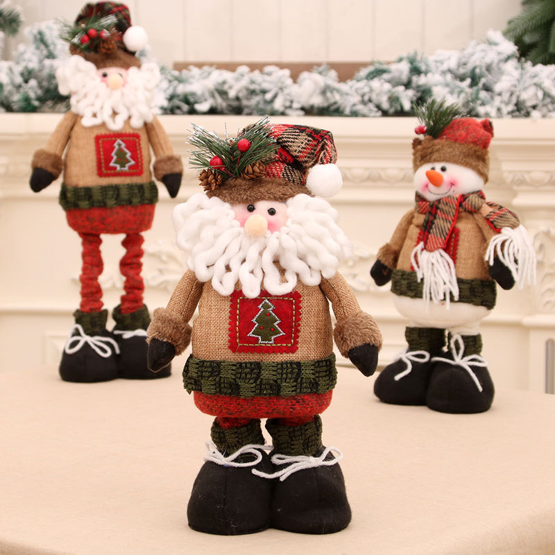 New Christmas retractable Doll Christmas gift Christmas decoration supplies Santa doll