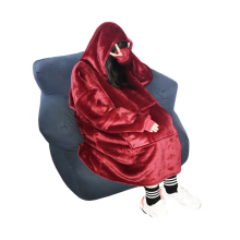 double layer luxury throw hoodie blanket