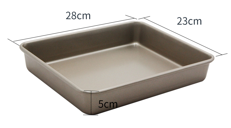 11“ carbon steel rectangular cake pan-gold