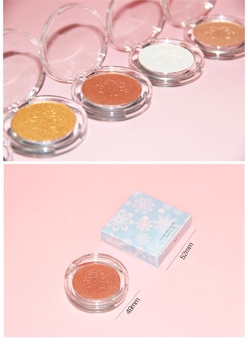 5-color Snowflake highlight longlasting face makeup high bright Highlighter Brighten Available in multiple colors