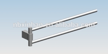 New designed bathroom accessories wall-mounted double swivel towel bar, removable towerl bar, adjustable towel bar