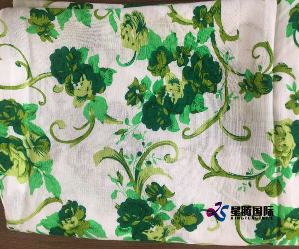 Colorful Flower Rayon Printed Fabric For Dress