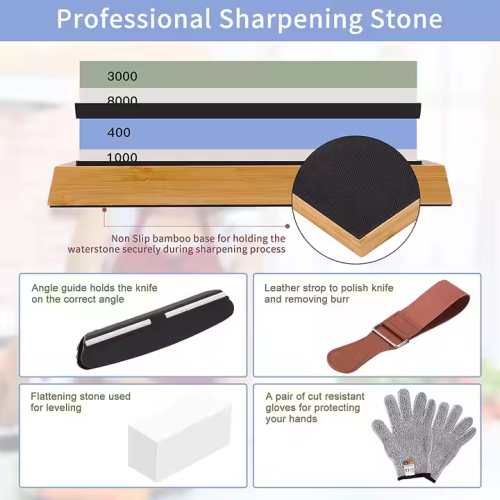 Aprendiente de cuchillo de piedra de agua premium para corte de precisión