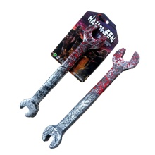 Assorted Halloween Weapons and Props Set: Machetes, Knives, Axes, Cleavers, and Sickles for Festive Decoration