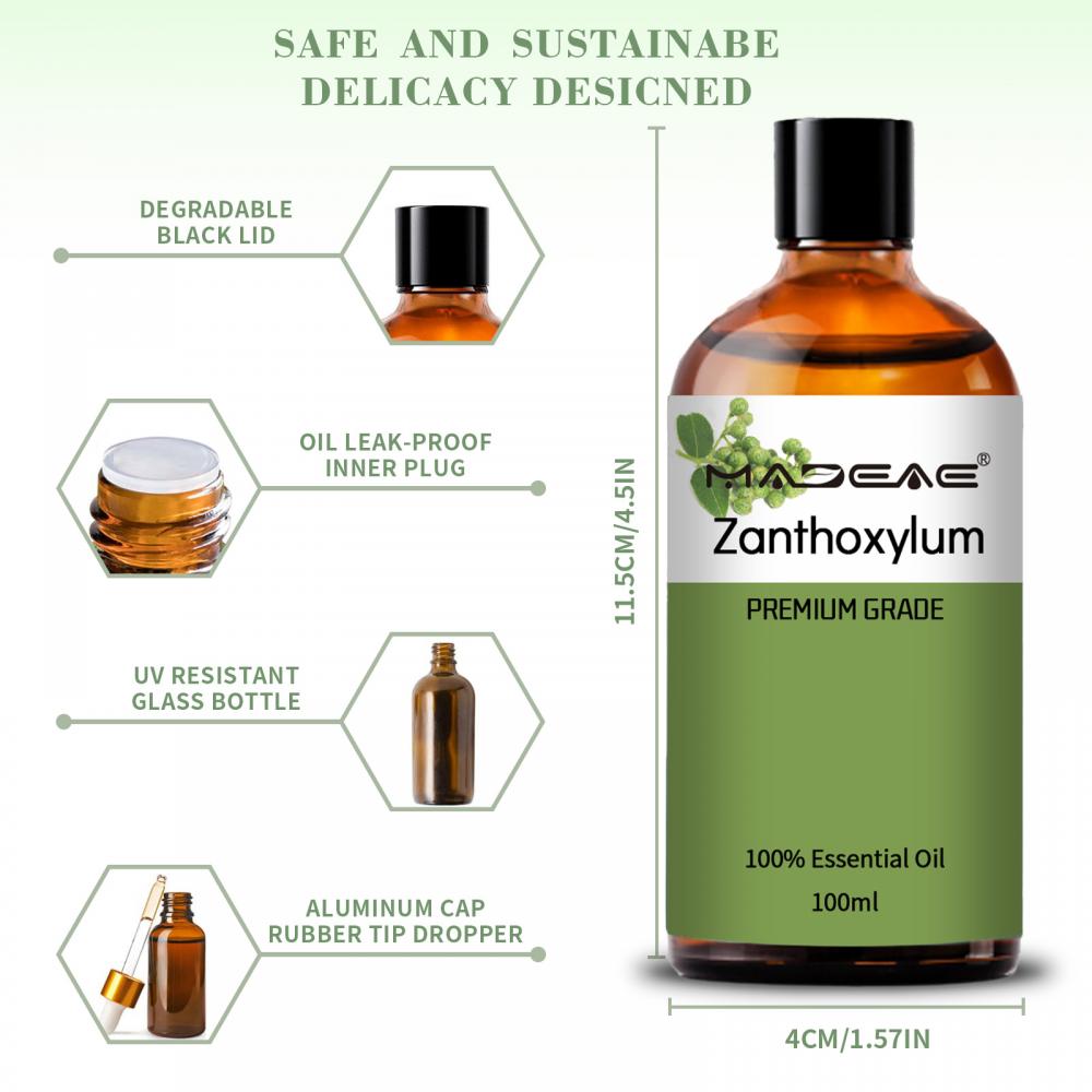 Pasokan minyak zanthoxylum murni dan manfaat organik aroma minyak esensial