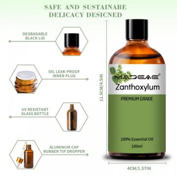 Suministrar aceite de zantoxylum puro y beneficios orgánicos aroma aceite esencial