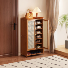 Breathable Rattan Door Shoe Organizer