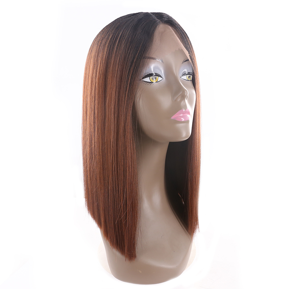 DTL special wig100% synthetic hair machine made women honey silk straight heat resistant soft synthetic wig