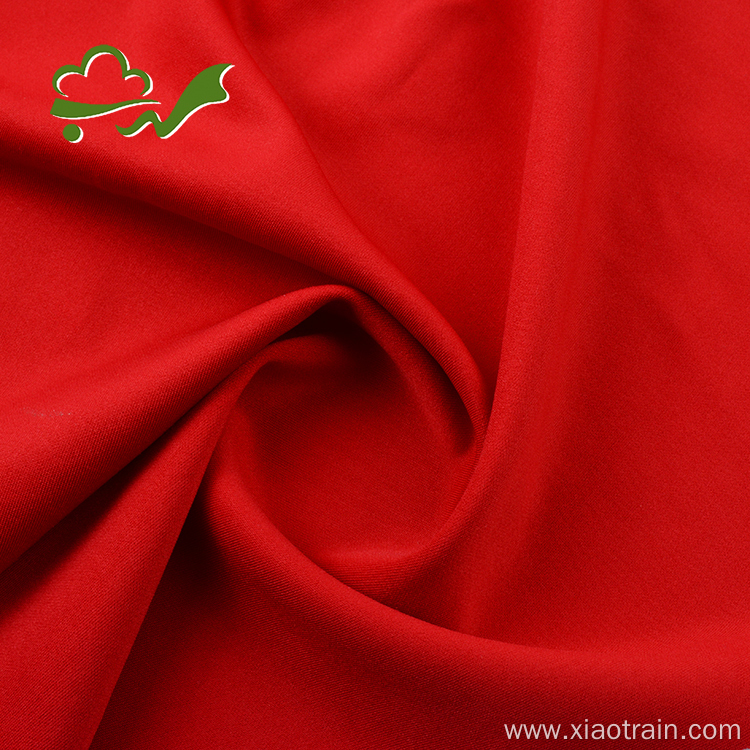 Red knitted plain soft garment spandex fabric