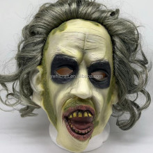 Green Face Smiling Demon Mask with Wigs - Halloween Scary Realistic Latex Mask Manufacturer