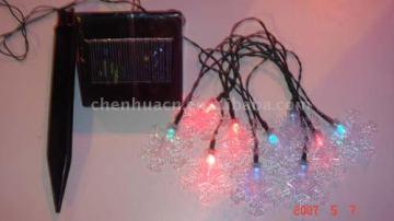 LED solar snow light