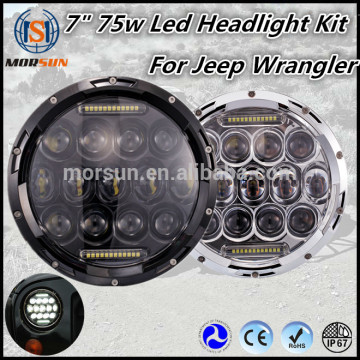 Led headlight 75w Jeep wrangler led headlight 7" round led headlight 75w led headlight for jeep