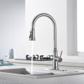 Faucet dapur fungsi nikel baja satin tanpa satin