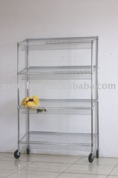 slanted wire shelves