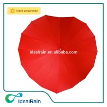 red fashion heart shape umbrella for wedding