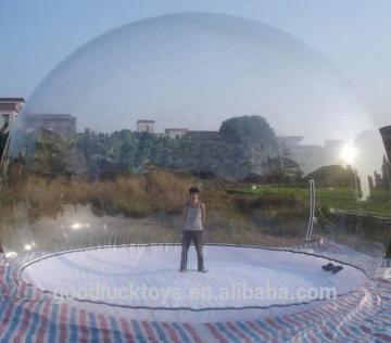 Giant transparent inflatable PVC snow globe, giant human inflatable snow globe