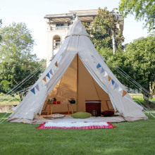 Luxury Pyramid Canvas Tipi: Large Teepee Hot Tents for Adult Glamping