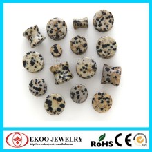 Dalmation Jasper Stone Ear Plugs