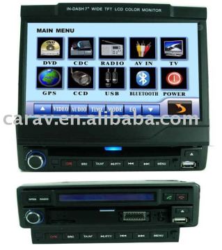 7"One Din Indash Car GPS DVD with Detachable panel