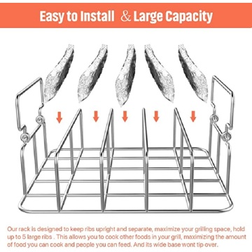 304 Stainless Steel Rib Rack For Grill