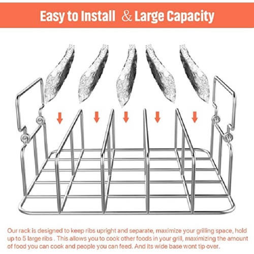 304 Stainless Steel Rib Rack For Grill