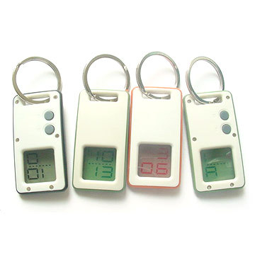 Keychain with LCD Clock