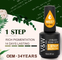 V&W Factory No Base No Top Color Gel Nail Polish One Step Gel