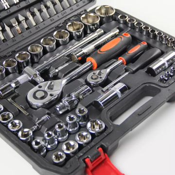 Top product 108PCS Kit Car Repair Sockets Set Hand Tool Sets Combination Socket Wrench Set with Plastic Toolbox