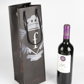 Customized Gift Paper Bag For Carrying Wine Bottles