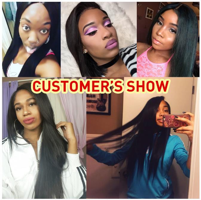 High Quality Thick 180% Density Straight U Part Wigs For Black Women Middle Part Half Hand Tied  Made Human Hair wigs