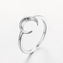 925 sterling silver incomplete circle design ring Renfook wholesale