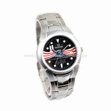 316L Stainless Steel Watches with Water-resistant, for Men, Quartz Movement