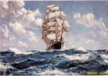 boat and sea oil painting