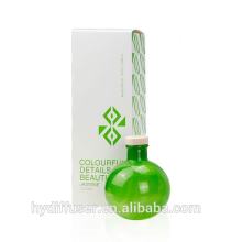 Green geometry design 150ml glass bottle rattan diffuser