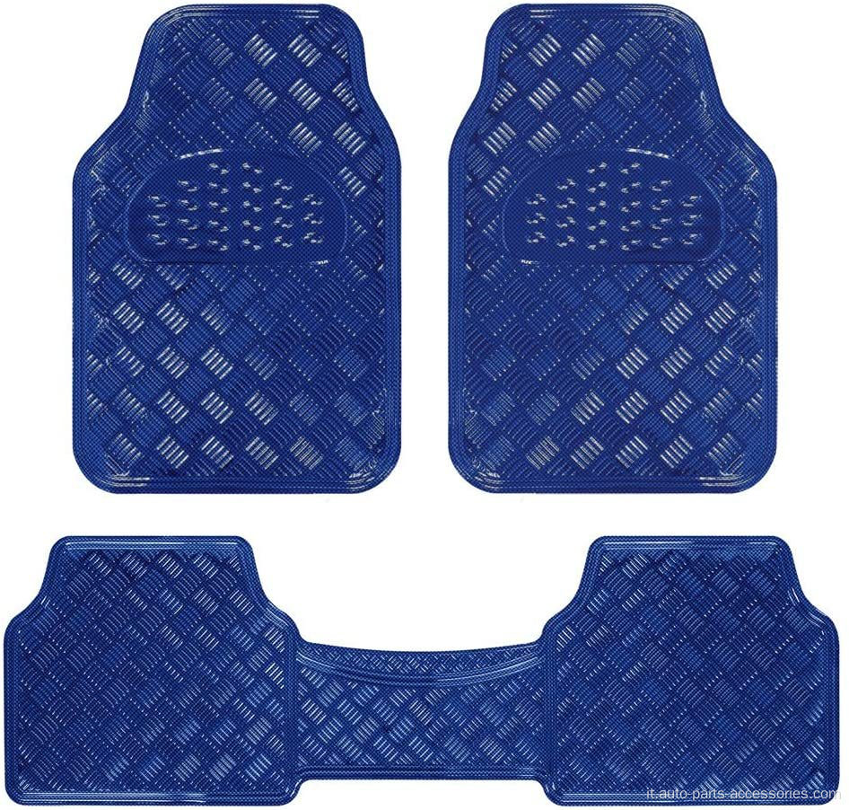 Matro per pavimenti per auto dal design metallico (blu)